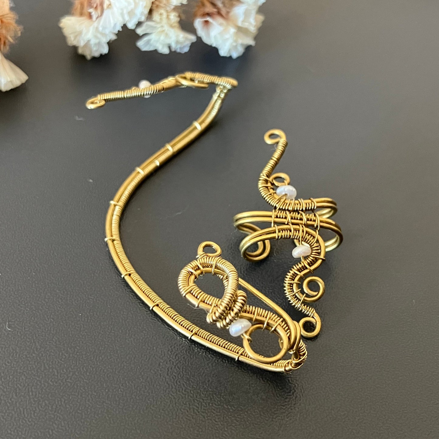 KOMOREBI Brass and pearl bundle