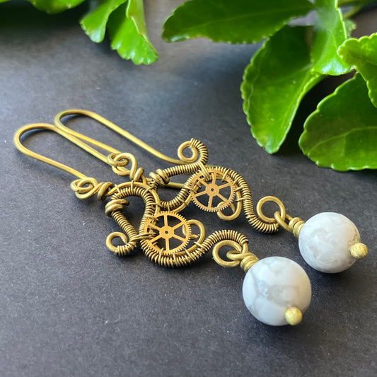 MOON PRINCESS steampunk earrings