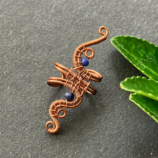 JOURNEY copper sodalite ear cuff