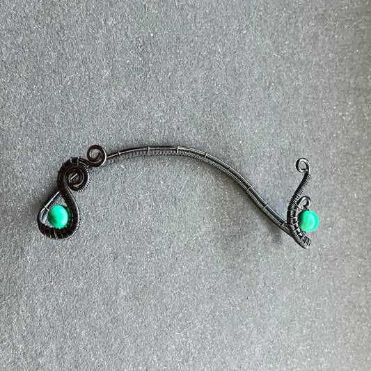 Magic Garden black malachite ear wrap