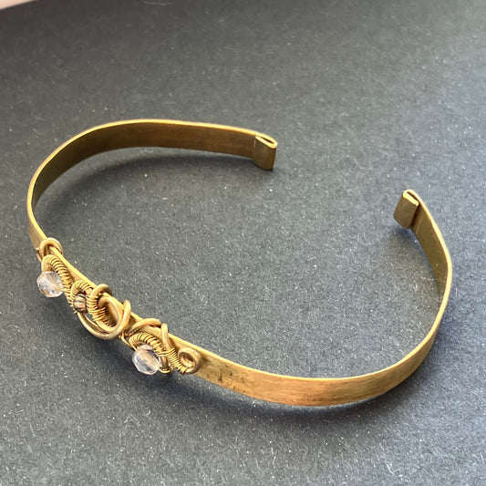 LUX brass clear bracelet