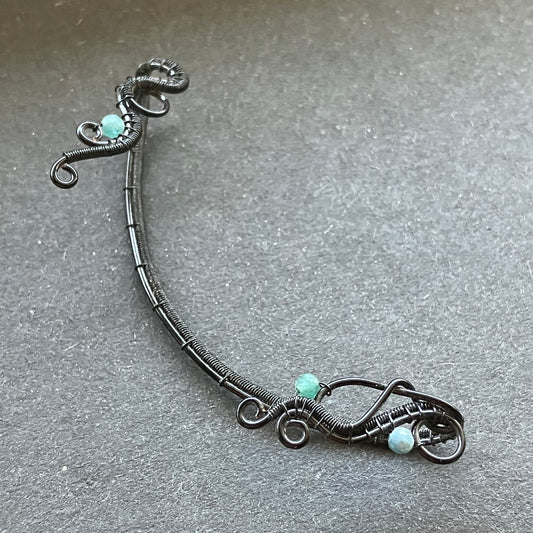 Magic Garden black turmaline ear wrap