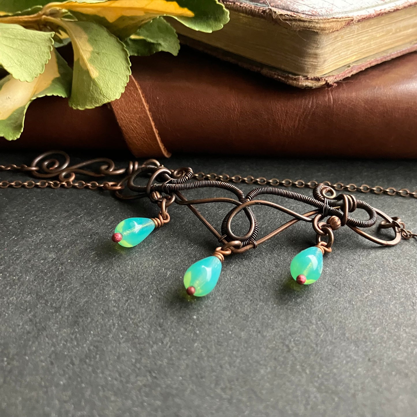 FREEDOM copper turquoise necklace