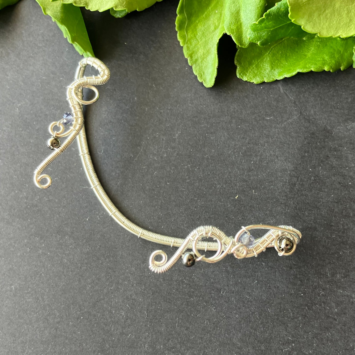 WILDFLOWER silverplated iolite ear wrap