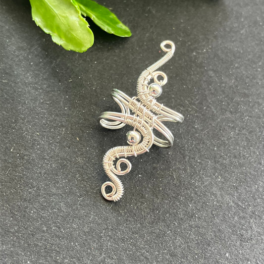BASICS - silver plated short ear cuff