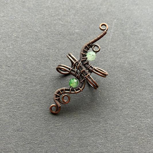 FREEDOM copper and zoizite ear cuff
