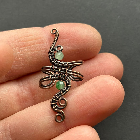 FREEDOM copper and zoizite ear cuff