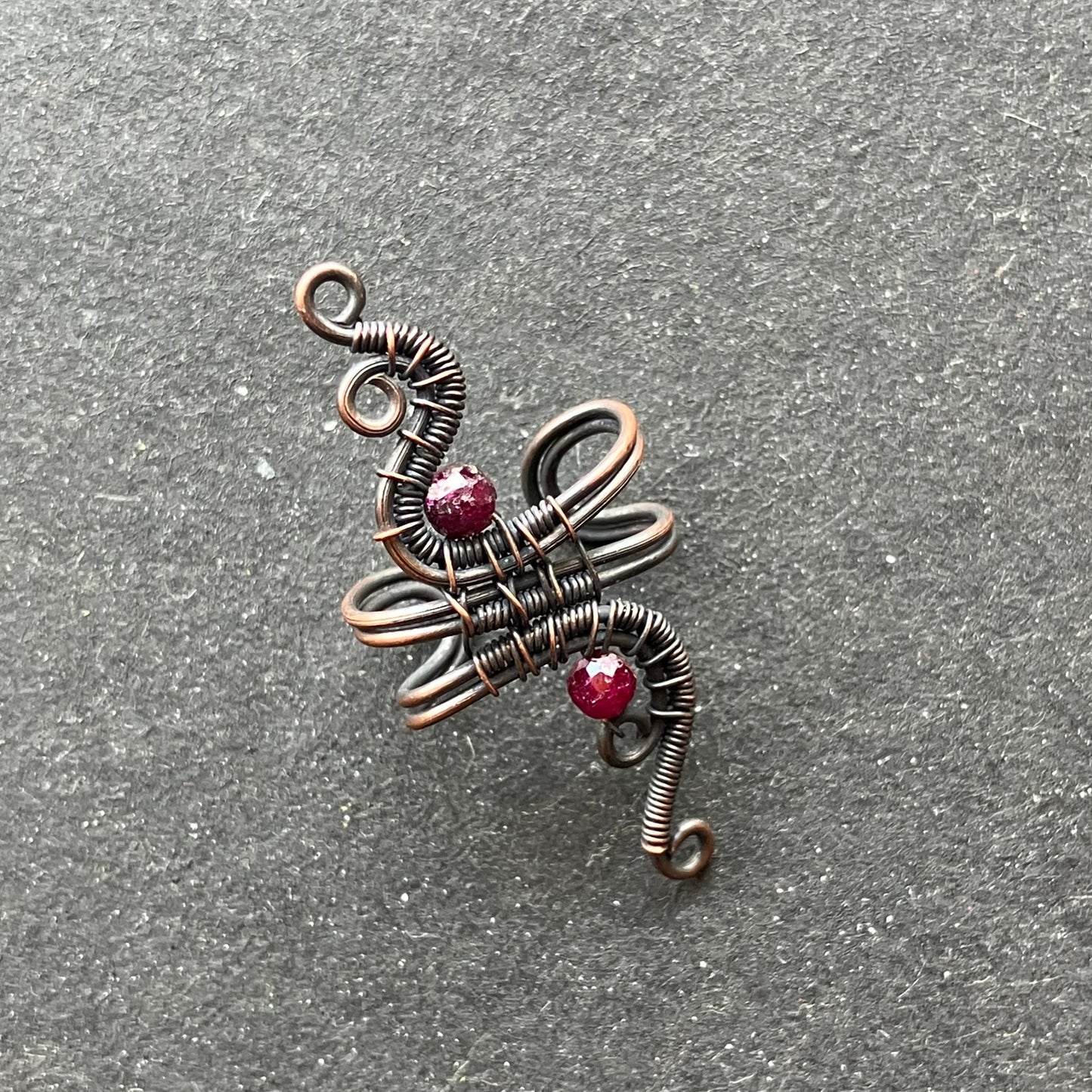 WILDFLOWER ruby earcuff