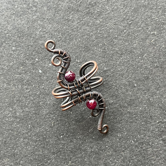 WILDFLOWER ruby earcuff