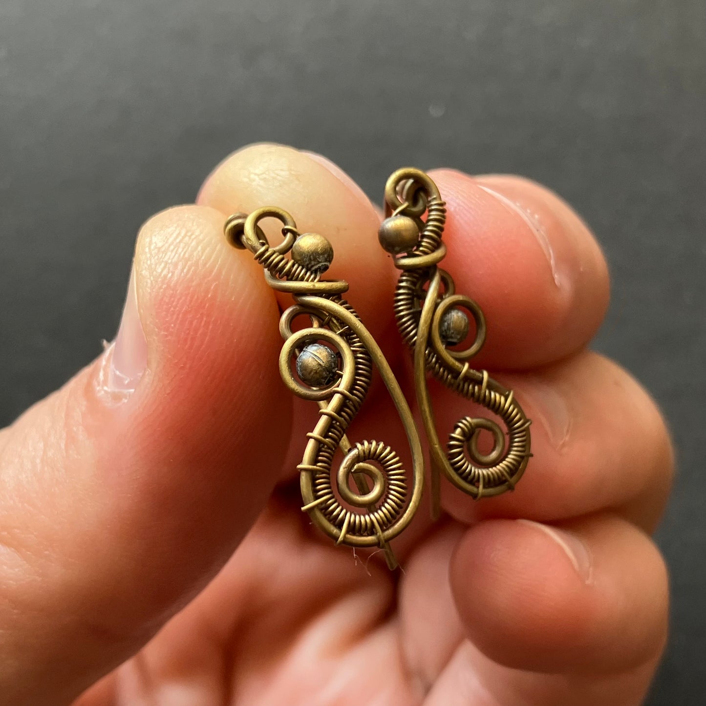 BASICS - brass climbing earring
