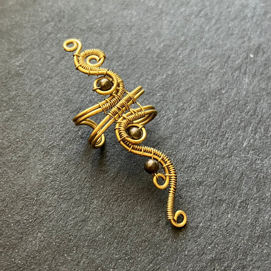 brass no piercing ear cuff