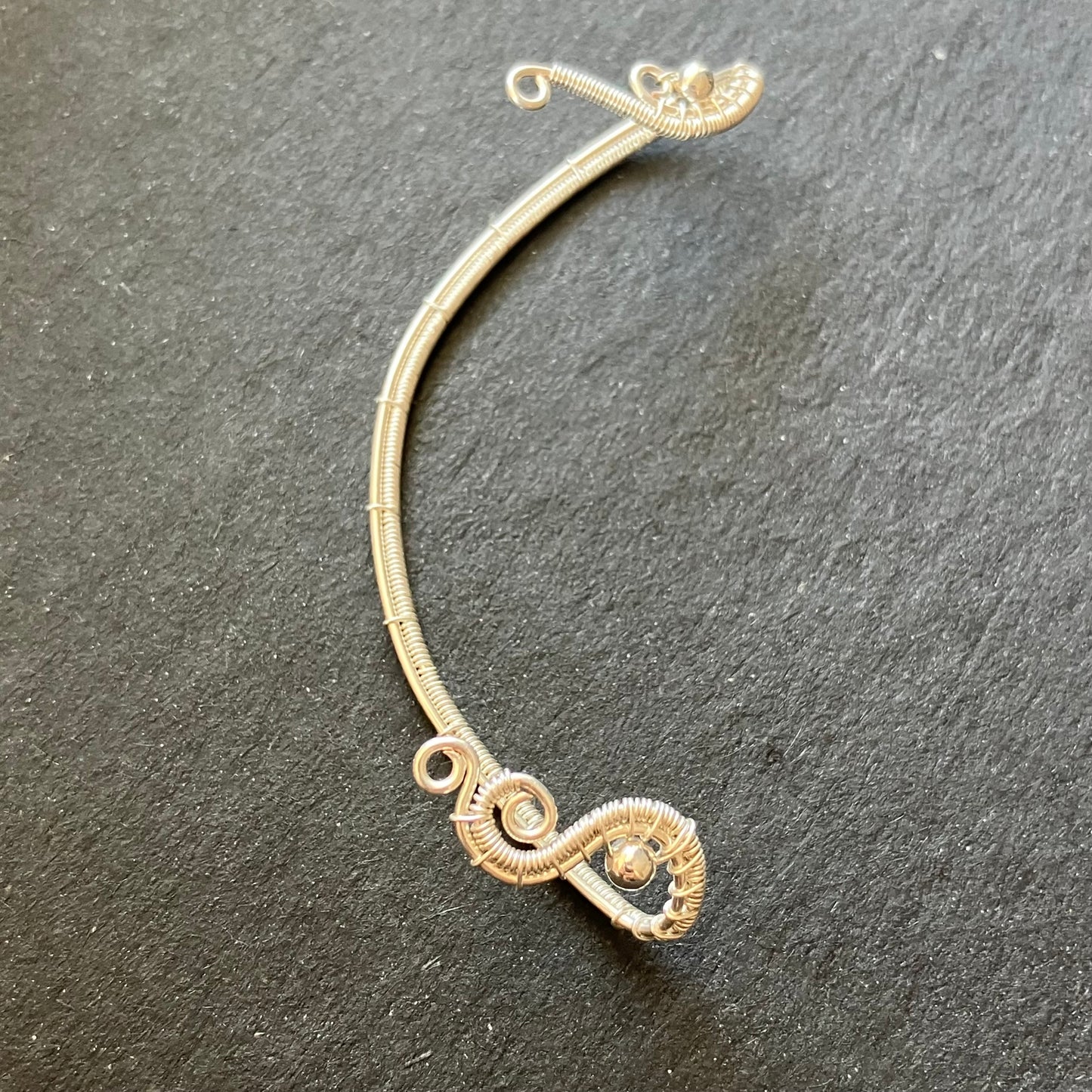 silver plated no piercing ear wrap