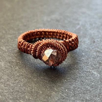 Last of Glass - copper ididascent ring