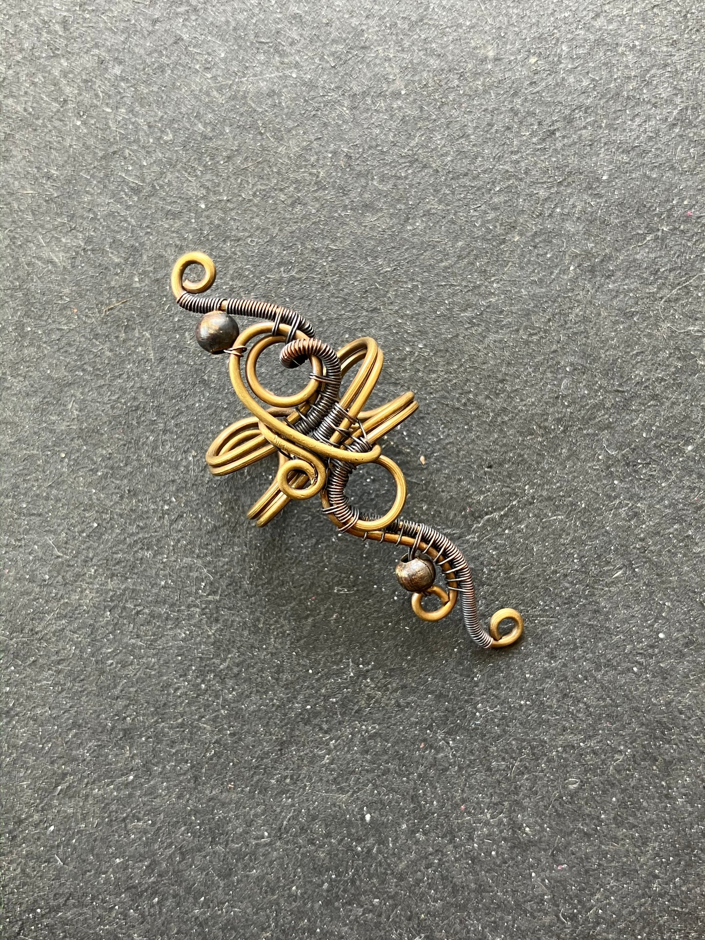 Brass copper big ear cuff