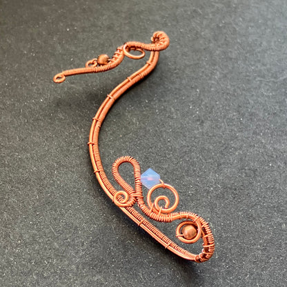 Last of Glass - copper blue ear wrap