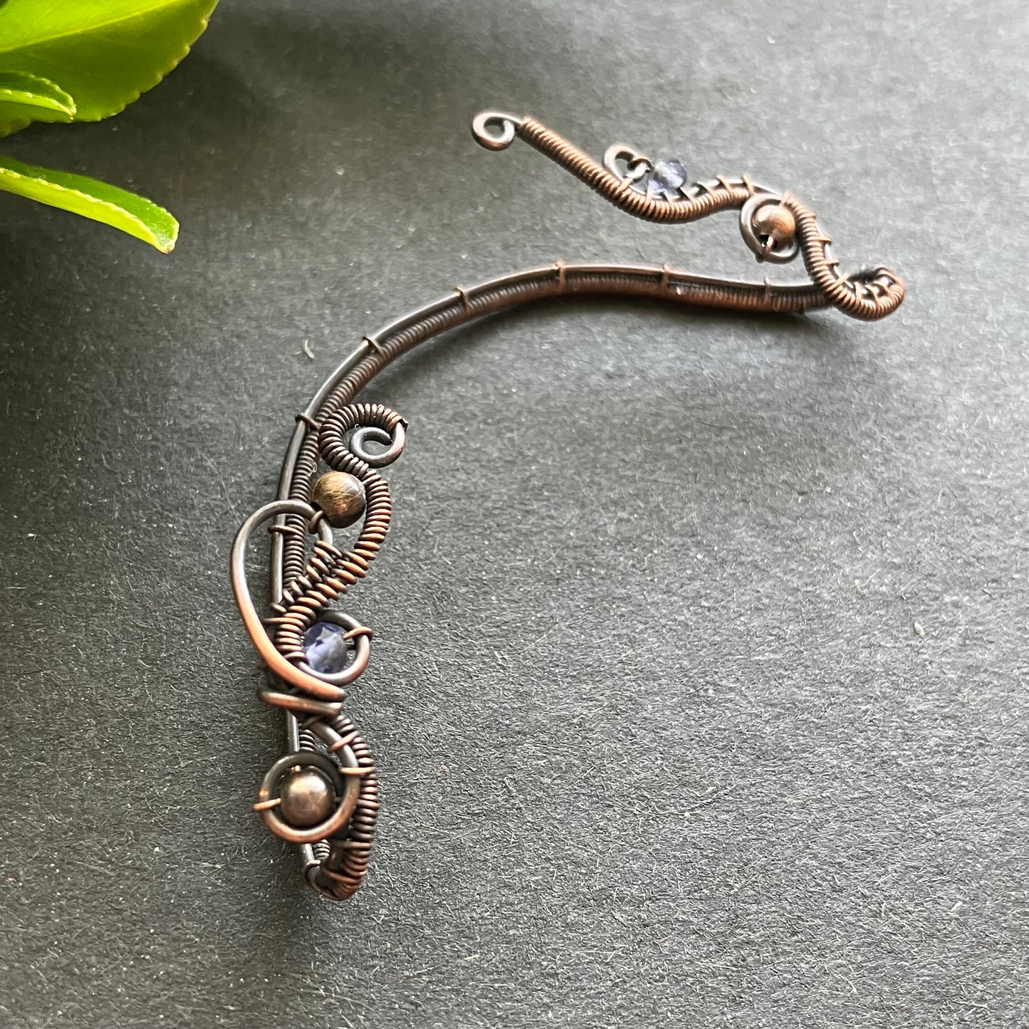 WILDFLOWER copper iolite ear wrap