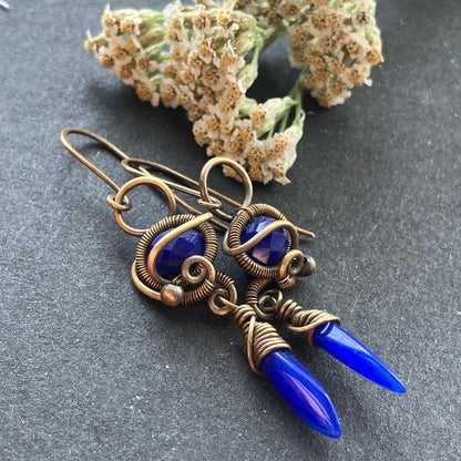 KEMET blue earrings