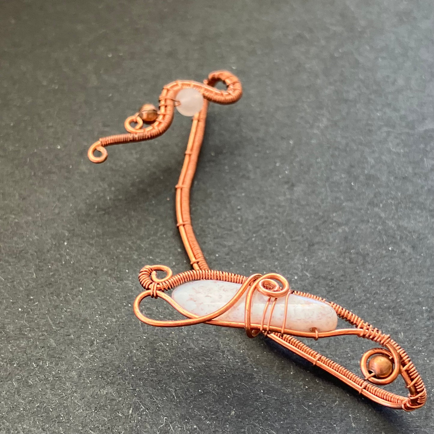 Last of Glass - copper pink ear wrap