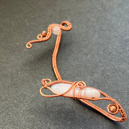 Last of Glass - copper pink ear wrap