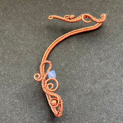 Last of Glass - copper blue ear wrap