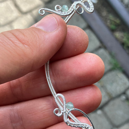 FREEDOM silverplated aventurine ear wrap