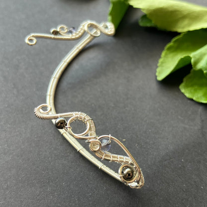 WILDFLOWER silverplated iolite ear wrap