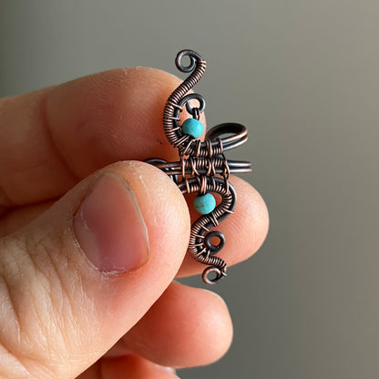 NEW copper turquoise ear cuff