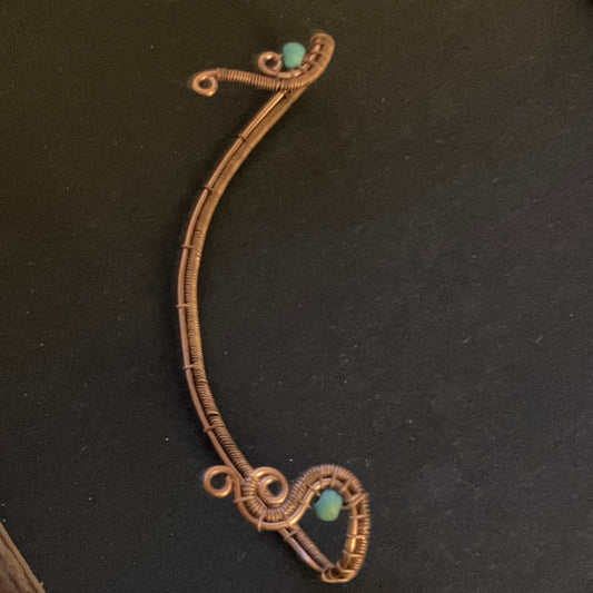 Journey copper turquoise ear wrap