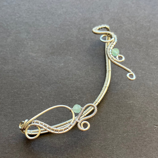 FREEDOM silverplated aventurine ear wrap