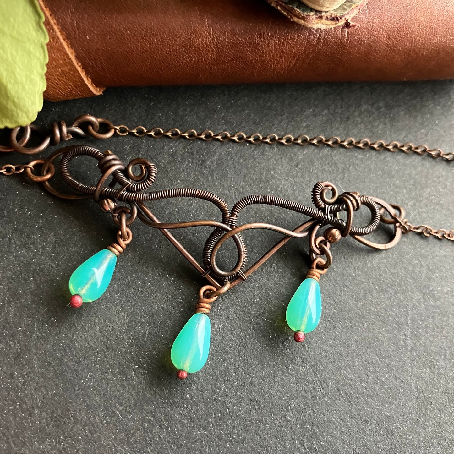 FREEDOM copper turquoise necklace