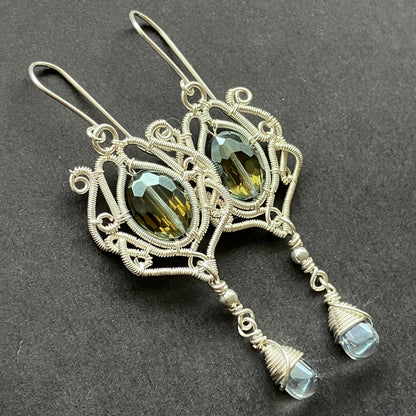 Gothic silverplated big earring