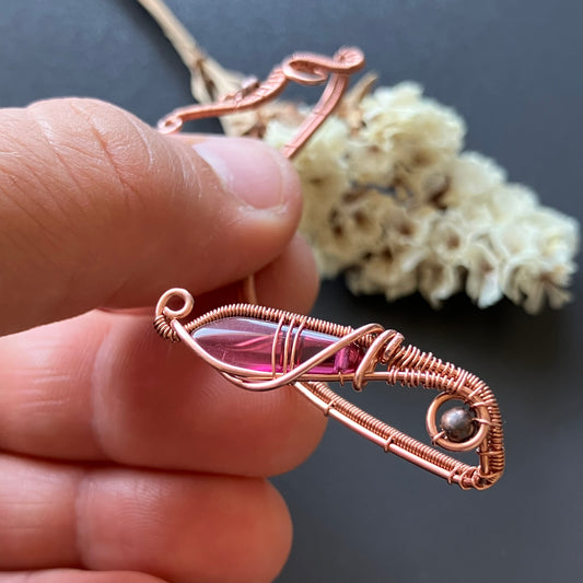 WILDFLOWER copper pink ear wrap