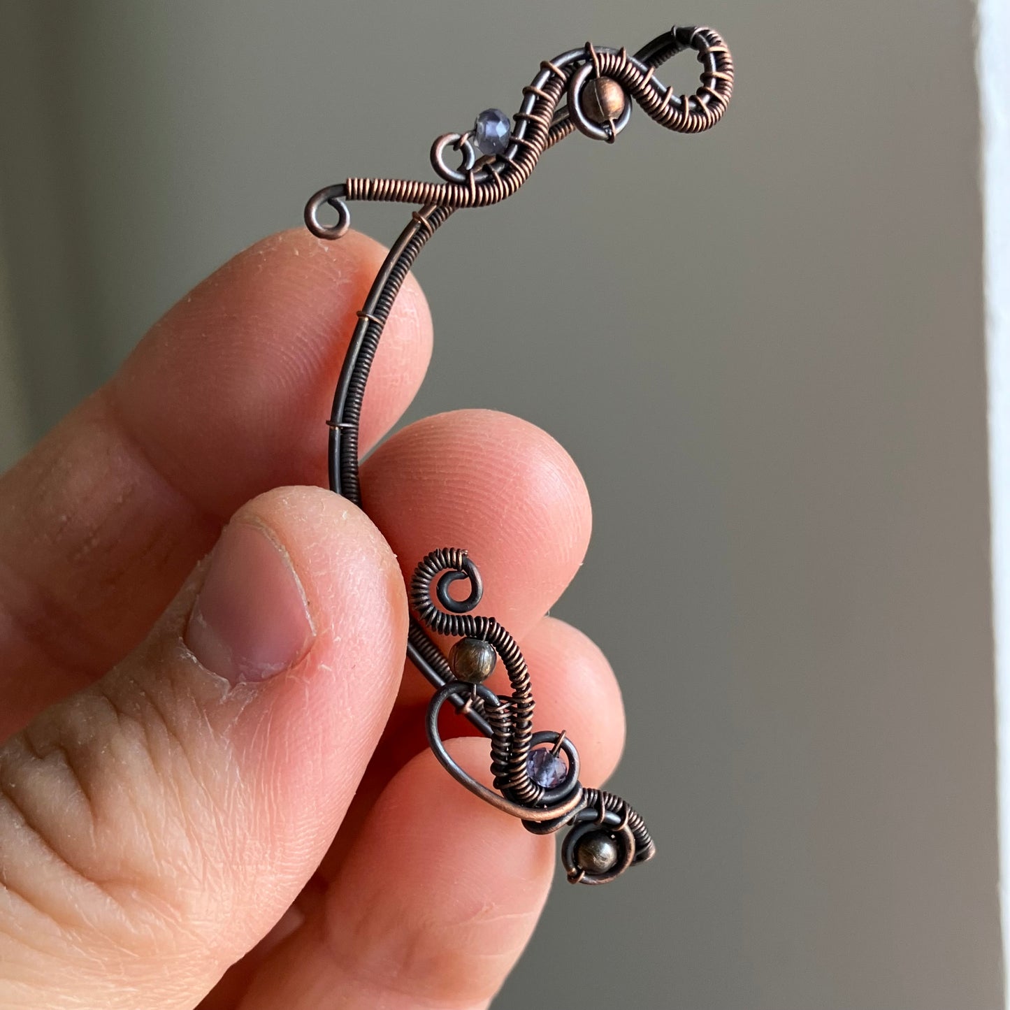 WILDFLOWER copper iolite ear wrap
