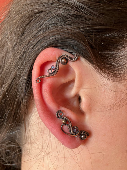 WILDFLOWER copper iolite ear wrap