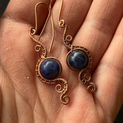 JOURNEY copper sodalite earrings