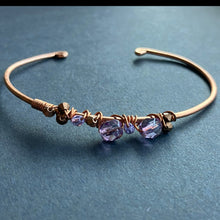 Load image into Gallery viewer, WILDFLOWER copper purple bracelet
