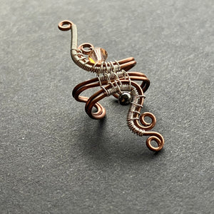 WILDFLOWER copper silverplated ear cuff