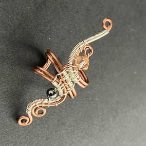 WILDFLOWER copper silverplated ear cuff