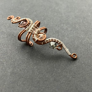 WILDFLOWER copper silverplated big ear cuff