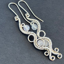 Load image into Gallery viewer, WILDFLOWER sterling silver rosequartz earrings
