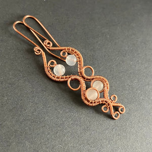 WILDFLOWER copper rose quartz earrings