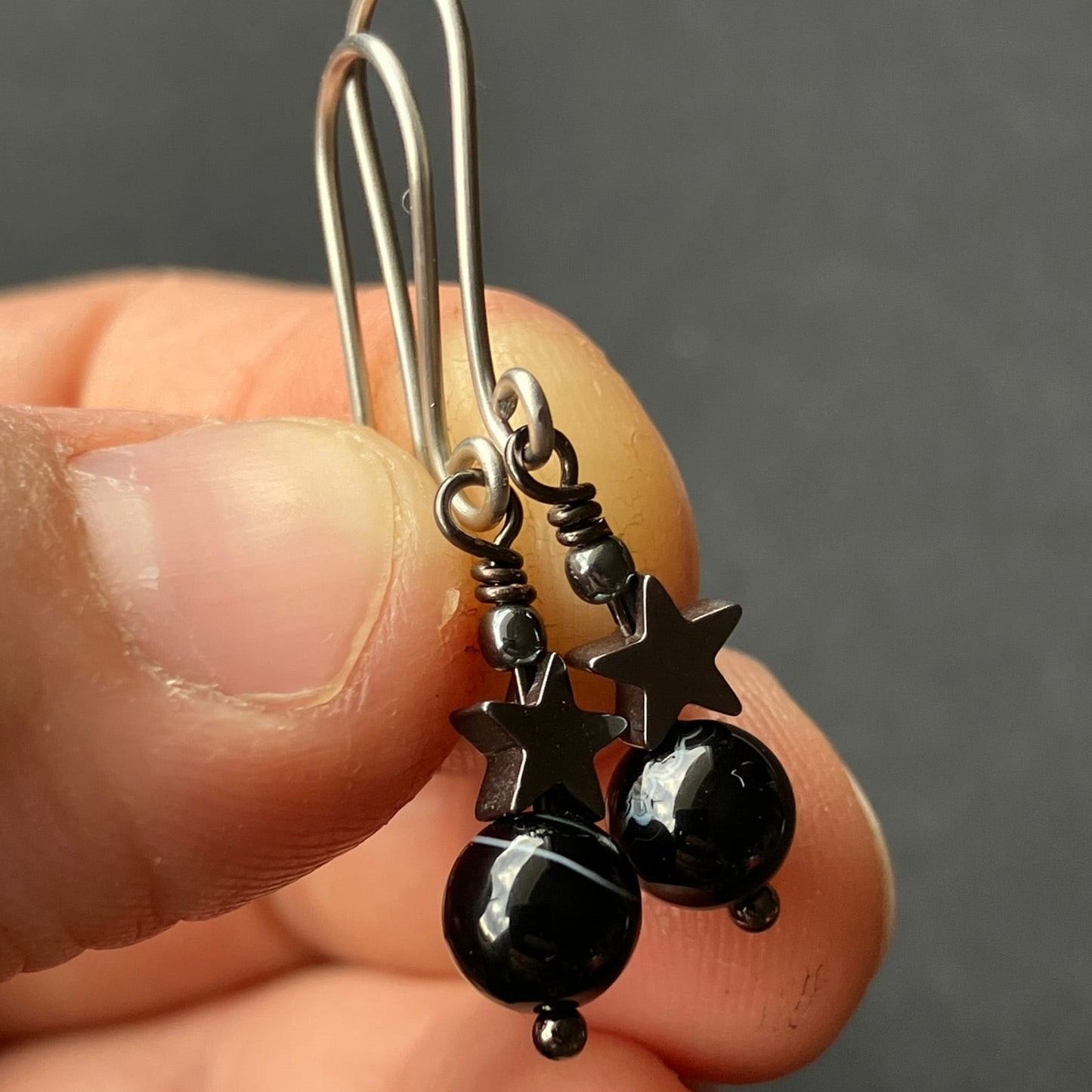 NOX star small stainless steel earrings