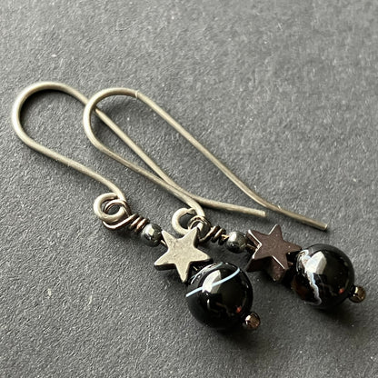 NOX star small stainless steel earrings