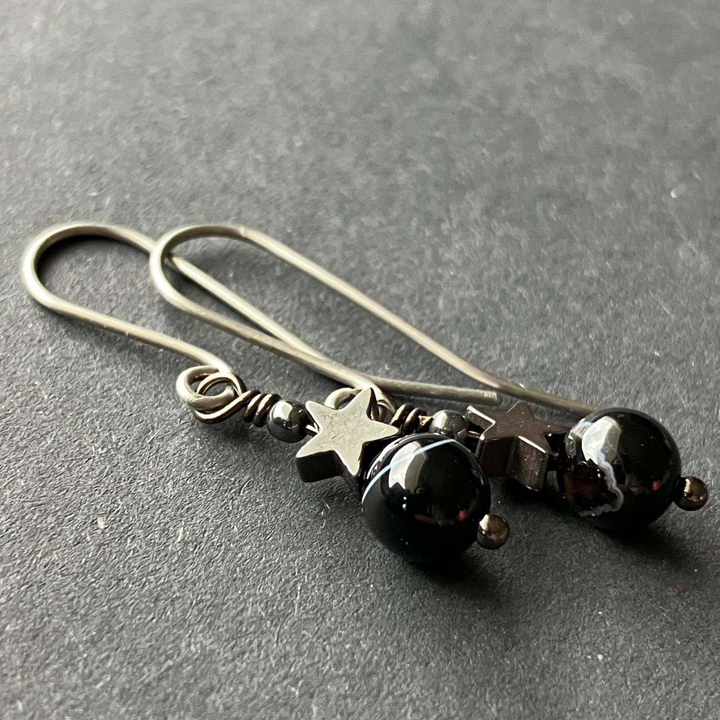 NOX star small stainless steel earrings