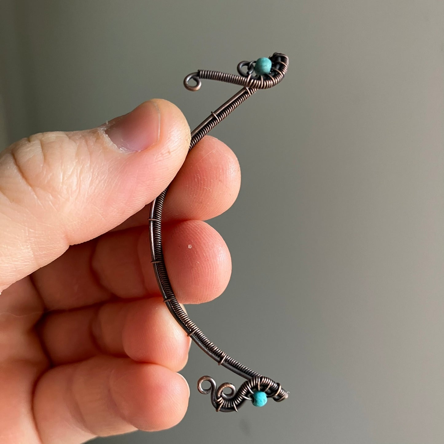 Journey copper turquoise ear wrap