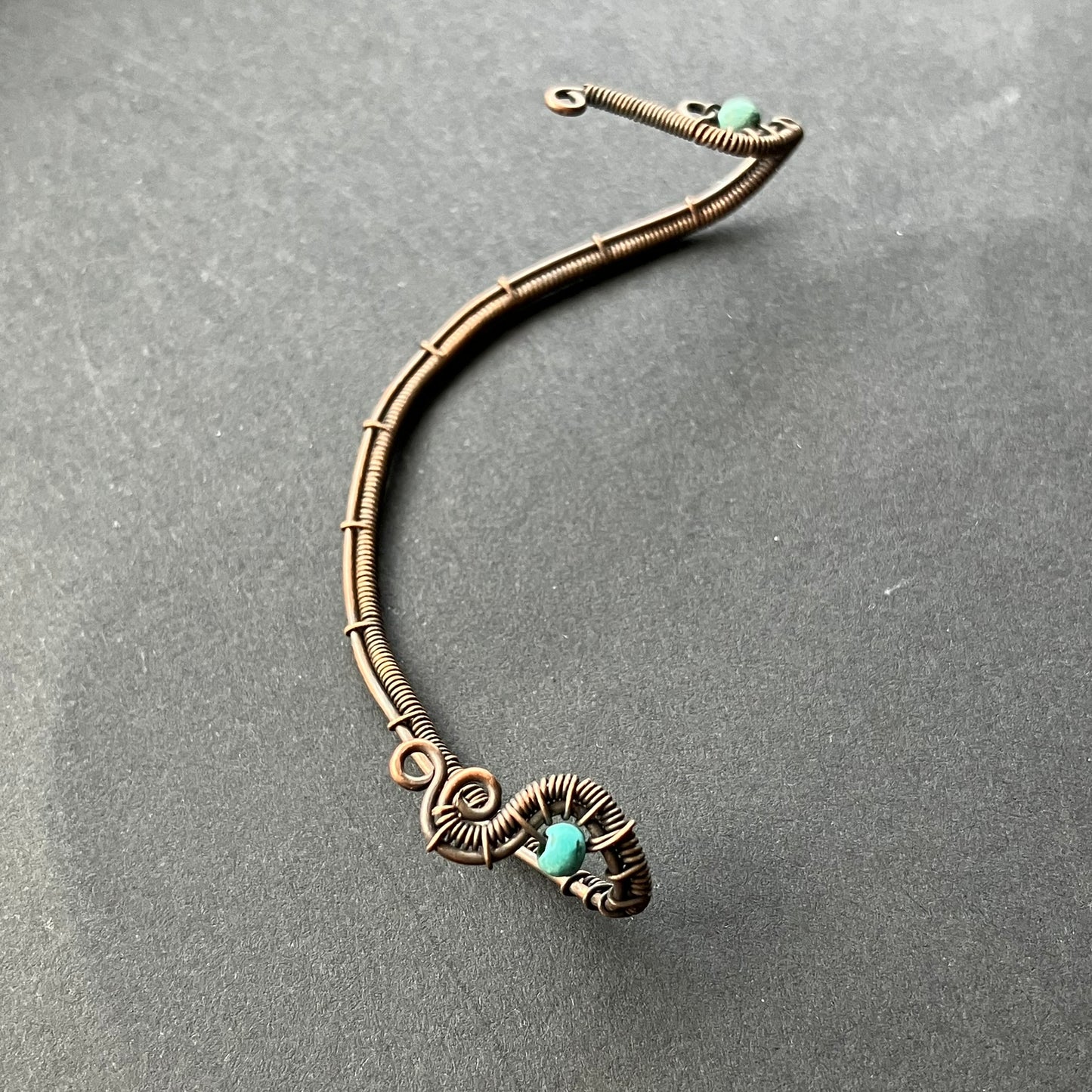 Journey copper turquoise ear wrap