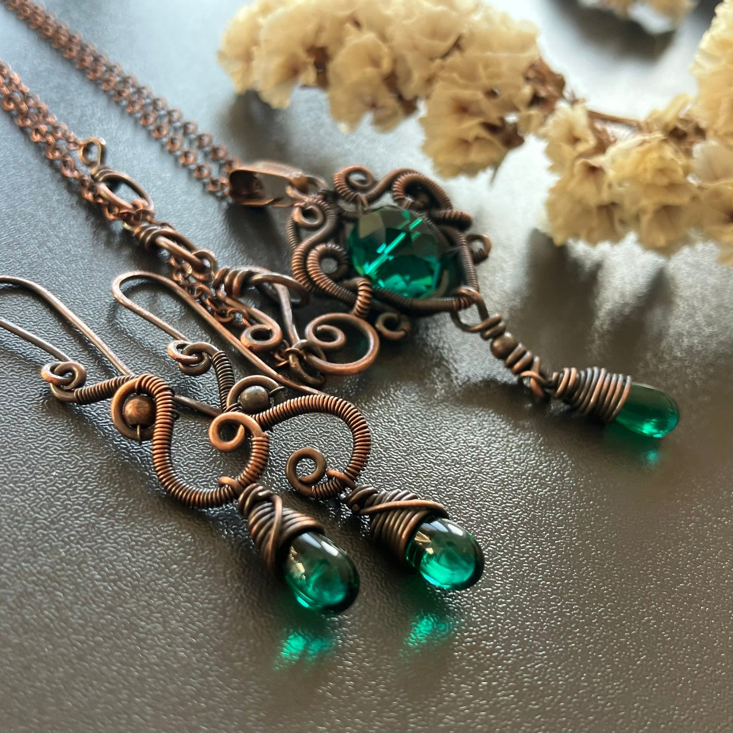 Copper and emerald green bundle