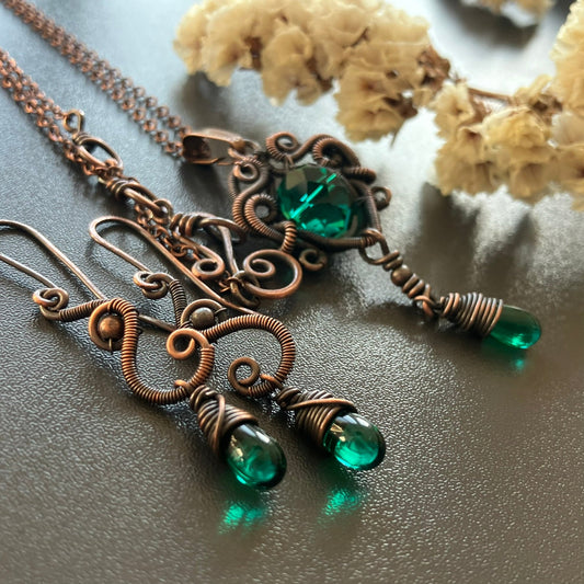 Copper and emerald green bundle