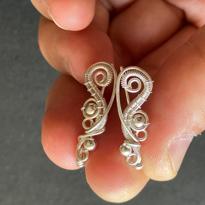 BASICS - silver plated climbng earrings