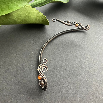 PHOENIX copper and hessonite ear wrap